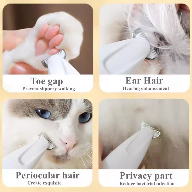 Professional Pet Grooming Clippers with LED Light - Electric Shaver for Dogs and Cats, Hair Cutting Blades for Puppies and Kittens